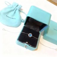 Tiffany蒂芙尼綠松石純銀可調節白金手鏈克領導823377飾品 送禮 禮物 手鏈 頸鏈