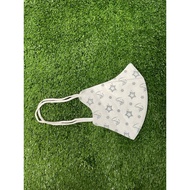 ((FREE MASK EXTENDER)) GOSTAN NUNHA Face Mask Brown & White Cotton (EARLOOP)