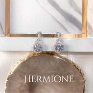 ต่างหูรุ่น Karmia ( 10mm ) - เงินแท้ 92.5 ชุบทองคำขาวเกรดพรีเมี่ยม เพชรสวิส100 Hermione Jewelry