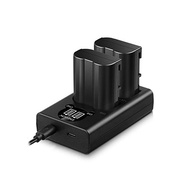 ENEGON EN-EL15C EN-EL15A EN-EL15B Compatible Batteries (2) and Smart LED Dual Charger for Nikon Zf, Z8, Z7, Z6