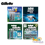 (ของแท้💯)🪒 Gillette Sensor Excel / Gillette Vector / Gillette Vector3 ยิลเลตต์ เวคเตอร์ ใบมีดโกน แพ็ค