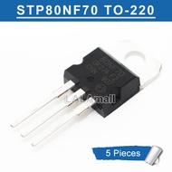 5pcs 80NF70 STP80NF70 TO-220 P80NF70 TO220 N-channel 80A/70V MOSFET Transistor new original