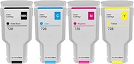 728XL Ink Cartridges Replacement for HP 728 300ML F9J68A F9K17A F9K16A F9K15A for DesignJet T730 (F9