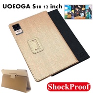 Flip Case for UODEGA Tablet S10 12 Inch Silk Pattern Cover Flip Foldable Stand Full Body Protective Case