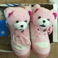 非原廠 adidas js bear pink g44000 泰迪熊熊鞋 teddy bear 泰迪熊鞋 布鞋 跑步鞋 愛迪達 粉紅色 粉嫩嫩