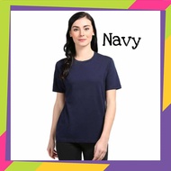 Women's Oversized Plain T-Shirt Navybiru Short Sleeve - Women's Plain Navy T-Shirt - Navy Blue Plain