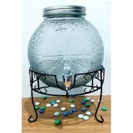 7 Liters Glass Beverage Dispenser with Rack