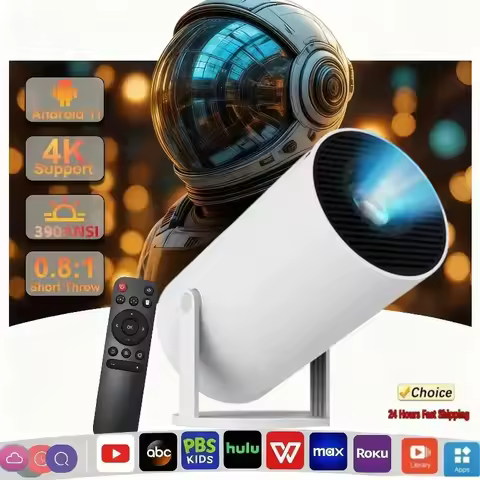 New SmartProjector Mini HY300 8K Android 11 Dual Wifi6 290ANSI Allwinner H726 BT5.4 1080P 1280*720P 