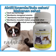 Pet Micro Mineral Cat Supplement Dog Vitamin Kucing Anjing Aktif Cantikkan Bulu Makanan Sehat Anemia