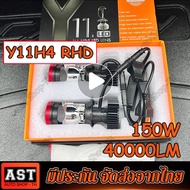 (ของแท้ 100%)รุ่นใหม่2023คู่ Y11 หลอดไฟหน้าLedมินิโปรเจคเตอร์ รุ่นY8 ขั้ว H4 RHD ไฟหน้าLED Mini Proj