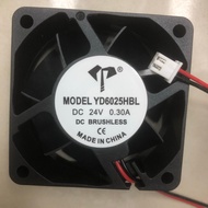 Yida DC Fan YD6025HBL DC24V 0.30 A 6025 Inverter Silent Cooling Fan 6CM