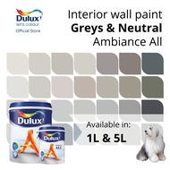 Dulux Interior Wall Paint - Shades of Greys &amp; Neutrals (Anti-Bacterial/Superior Durability/Washable) (Ambiance All) - 5L