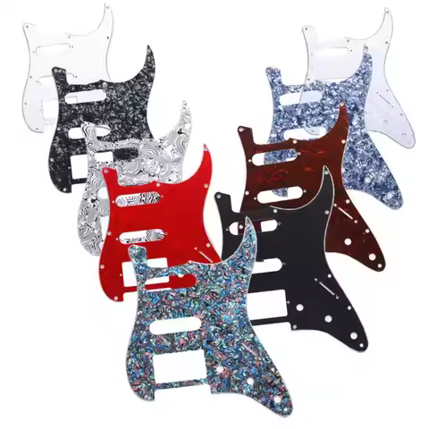 Multicolor ST SQ Electric Guitar Pickguard 3 Ply 11 Holes DIY Pick Guard Sticker PVC Celluloid Guita