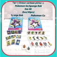 Fancy Eraser cartoon pictures Pokemon Go/Sponge Bob Ese-48 (box/48pcs)