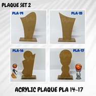 Clear Acrylic Blank Plaque [3mm Thick] [Height: 6 to 12 inches] [Base: 5mm] PLA14-17 Award Trophy