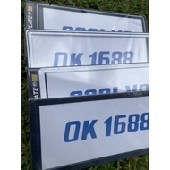 Waterproof Sign License Plate TS 333 Can Be Used With All Car Models And Complete Equipment (White-B