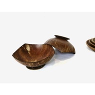 10pcs coconut shell plates, chili sauce plates, coconut shell plates