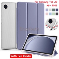 Samsung Galaxy Tab A9 A9+ Case with pen Holder PU leather soft Heat Dissipation cover for Galaxy Tab A9 A9 Plus Casing