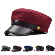 New Men's Hat- Sailorman Army-Man Hat-Man's Hat- Leather Cap- Cadet Military- Ariel's Hat-Korean sty
