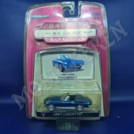 GREENLIGHT Diecast Corvette Collection 1967 Corvette Blue Rubber Tires