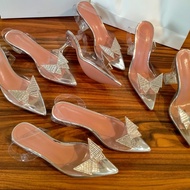 Transparent glass heels Amn03 heels 4, 7, 2cm