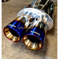 Exhaust Akrapovic Sport Muffler Twin Tips Straight Flow and SFlow (Good Quality and Thick Material)