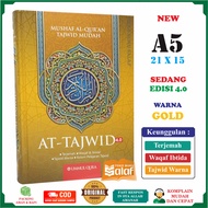 Al-Quran At Tajwid A5 HC MEDIUM GOLD Mushaf Al-Quran At-Tajwid Easy Color Translation Waqaf Ibtida' 