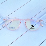 kacamata bluechromic murah lentur 2182 ringan pria dan wanita - merah muda all size