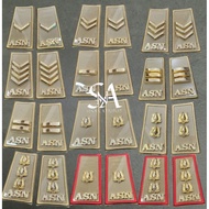 MERAH Rank SIGN PDH ASN SUMSEL COMPLETE GROUP 2A 2B 2C 2D 3A 3B 3C 3D 4A 4B EMBROIDERED LIS RED LIS 