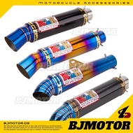 NLK Motorcycle Exhaust Muffler 51mm Muffler Stainless Steel Carbon Fiber Y15 LC150 RS150 R25 MT25