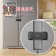 Updated French Fridge Lock French Door Refrigerator/Freezer Lock Apply to Max 2.28"(58mm) Two Door Gap Distance,Cabinet Cupboard Lock for Kids &amp; Babies,Easy to Install