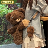 beg sekolah hitam beg sekolah roda beg sekolah budak lelaki Guli Cute Heart Bear Lying Bag Plush Car