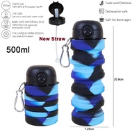 Coya Cozy 500ml/600ml Leak-Proof Collapsible Foldable Silicone Water Bottle With Straw For Kid [BPA-