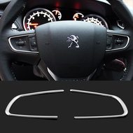 New Steering Wheel Trim Cover Sticker For Peugeot 508 2011-2016/2014-2015 408 Accessories Vehicle St