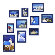 簡約相框 藍色10入中小尺寸組 地中海 希臘風 室內設計 布置 擺設