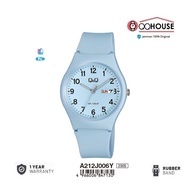 Q&Q QQ QNQ DAYDATE DISPLAY A212 A212J A212J006 A212J006Y ANALOG WATCH RUBBER BAND MEN'S WOMEN'S WATC