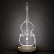 WD 原木夜燈 - 低音大提琴 弦樂 / 音樂 / 夜燈 / MUSIC