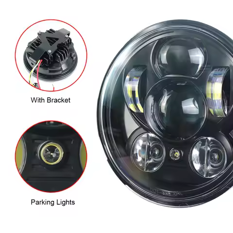LED Headlight 5.75 inch Hi Low Beam Parking Light with Bracket for Yamaha Bolt Raider Stryker SCR950