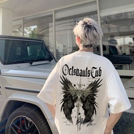 Jual Siwol Kaos Pria American Street Style Pola Salib Yang Trendi Holy Sword Angel Wings Letter Kaos