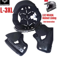 LS2 MX436 Off-road Helmet Lining Original Helmet Lining L-3XL Motorcycle Accessories