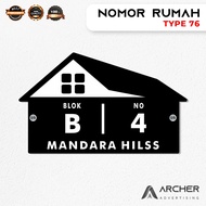 CUSTOM ACRYLIC HOUSE NUMBER BOARD TYPE 76