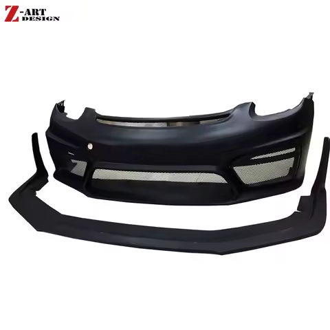 Z-ART 2013-2015 981 GT4 Front Diffuser For Porsche 981 Boxster Cayman Face Lift Bumper+Carbon Fiber 