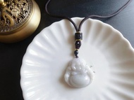 天然緬甸玉 翡翠 細糯種翡翠佛公 彌勒佛 項鍊 禮物佛像