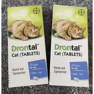 【buy 3 free 1】Drontal  Deworm Cat 1pill Ubat Cacing Kucing Drontal Cat Tasty Dewormer Tablet (Tapewo