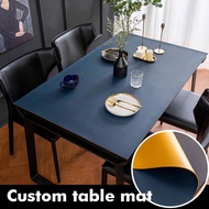 MOLYGO Custom Made Home Office PVC Leather Desk Mat/ Office Desk Pad/ Leather Tablecloth Waterproof Oil Proof Table Mat