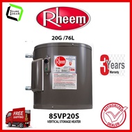 Rheem 85VP20S 76L Vertical Storage Water Heater | 3 Years Singapore Warranty | Express Free Home Delivery