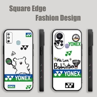 Casing For Samsung A03S A73 A23 S21 S22 Ultra A72 A25 A05 A05s Yonex Badminton Racket anime OAP02 Phone Case Square Edge