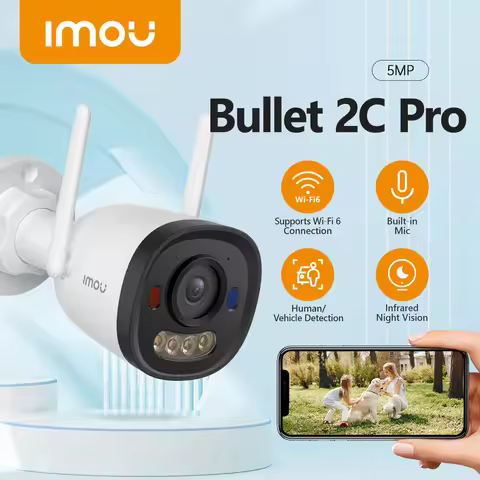 IMOU Outdoor Bullet 2C Pro 5MP Wifi Camera Weatherproof AI Human/Vehicle Detection Outdoor IP Camera