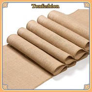 TONFASHION Vintage Table Runner Wedding Burlap Hessian Natural Jute Burlap Chair Sashes