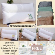 Toddler Pillow Core with Case Cotton 30x50cm